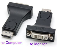 Converter: DisplayPort (Male) to DVI (Female) Cable Converter - Passive Type
