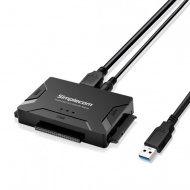 Simplecom SA492 USB 3.0 to 2.5', 3.5', 5.25' SATA IDE Adapter with Power Supply