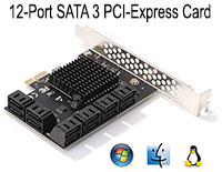 12-Port SATA III PCI-E Card, [SU-SA3112J], Play &a...