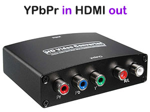 YPbPr Component AV Input to HDMI Output Converter / Adapter with AUX Input Converter. [ZHT-605], HDMI 1.3 1up to 080P