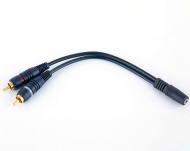 3.5mm Stereo Female - RCA 2x Male Converter, 20cm