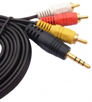 Camcorder AV Cable 3.5mm Male - RCA 3x Male 1.5m, ...