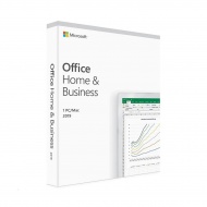 Microsoft Office 2019 Home & Business, Retail Software, 1 User - Medialess V2