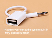 USB to 3.5mm AUX OTG Cable for Car