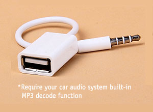 USB to 3.5mm AUX OTG Cable for Car
