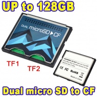 CompactFlash CF Card Adapter Dual Slot for micro S...