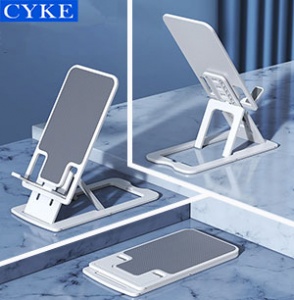CYKE Mobile Phone & Tablet Desktop Stand, [TC-03], Angle & Height Adjustment, Slim Foldable Design