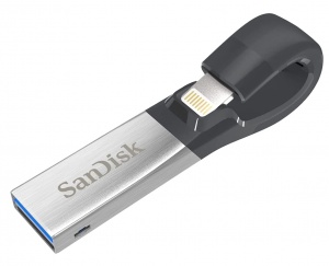 SanDisk iXpand flash drive, SDIX30N 64GB, Grey, iOS, USB 3.0, 2Y