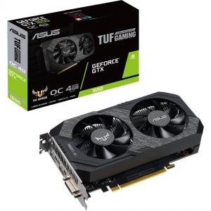 ASUS nVidia TUF-GTX1650-O4GD6-P-GAMING GTX 1650 OC Edition 4GB GDDR6, 1785 MHz Boost, nVidia Turing, Space-Grade Lube, IP5X Dust Resistant