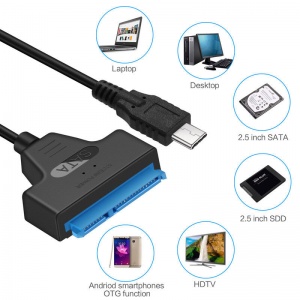 USB 3.0 Type-C to Standard SATA Converter Cable - Windows / Mac / Linux