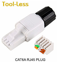 Tool-less RJ45 Plug / Connector - CAT6 8P8C, Reusa...