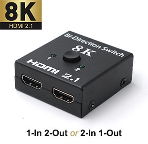 2 Way Bi-Direction HDMI 2.1 8K Switch