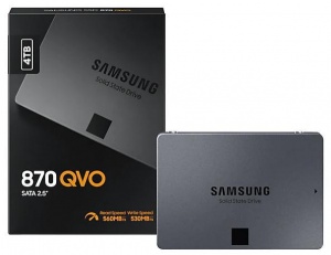 Samsung SSD 870 QVO 4TB, MZ-77Q4T0BW, 2.5" 7mm SATA (560MB/s Read, 530MB/s Write), 3 Year Warranty