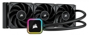 Corsair H150i Elite  360mm Black Radiator, 3x AF120 Zero RPM, Variable Fans via ICUE, Ultra Bright RGB Pump Head. Liquid Cooling, 5 Yrs Warranty.