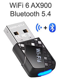 WiFi 6 Dual-Band AX 900M + Bluetooth 5.4 2in1 USB ...