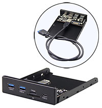 3.5" Bay USB 3.0 Front Panel & SD Card Re...