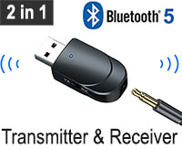 Bluetooth 5 Transmitter & Receiver 2in1 with M...
