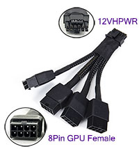 8pin PCI-e *4 to 16pin 12VHPWR Converter, [8PIN*4-...