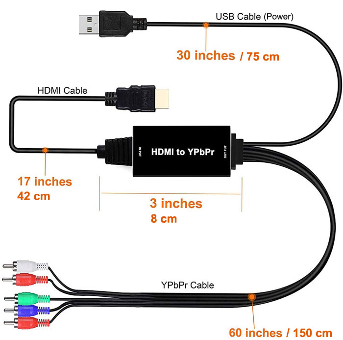 Cables & Converters HDMI Input to YPbPr Output Converter, [OZSC001