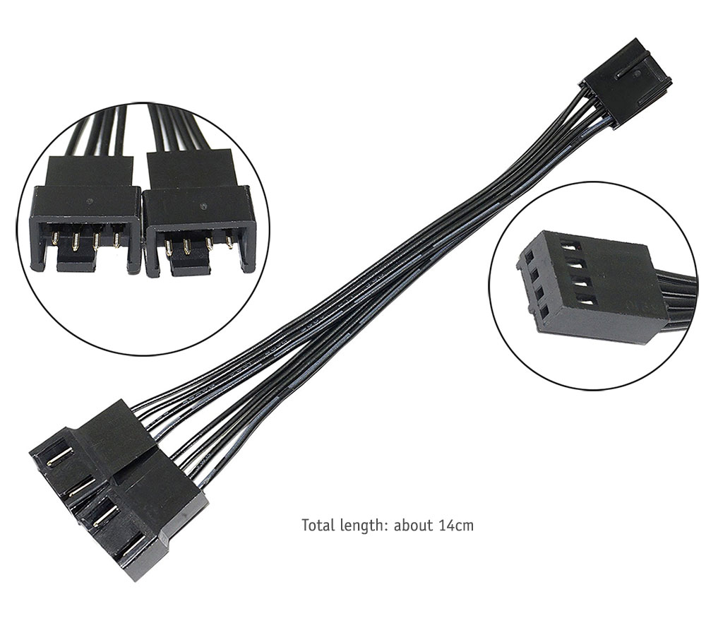 Cooling: 4-Pin FAN Splitter 1 to CPU 14cm - Australia Computer Online