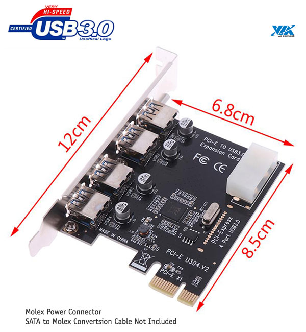 Interface Cards Ssu Usb 3 0 4 Ports Pci E Card U304 V2 With Molex Power Via Vl805 Chipset Australia Computer Online Interface Cards Ssu Usb 3 0 4 Ports Pci E Card U304 V2 With Molex Power Via Vl805 Chipset Australia Computer Online