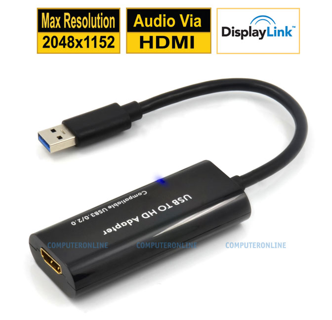 Video cards usb 3 0 2 0 input to hdmi output with audio hd00006