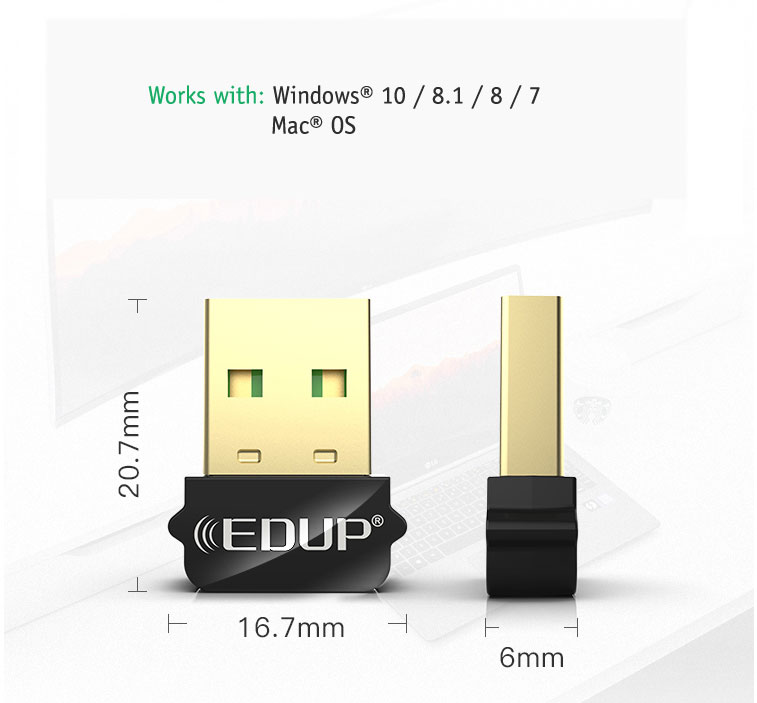 Networking edup 802 11ac 650mbps dual band usb adapter ep ac1651